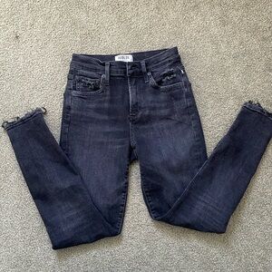 Agolde black distressed skinny jeans mid rise size 25